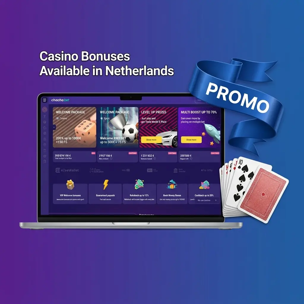Chachabet casino bonuses in Netherlands including reload, cashback, free spins and live casino offers for players