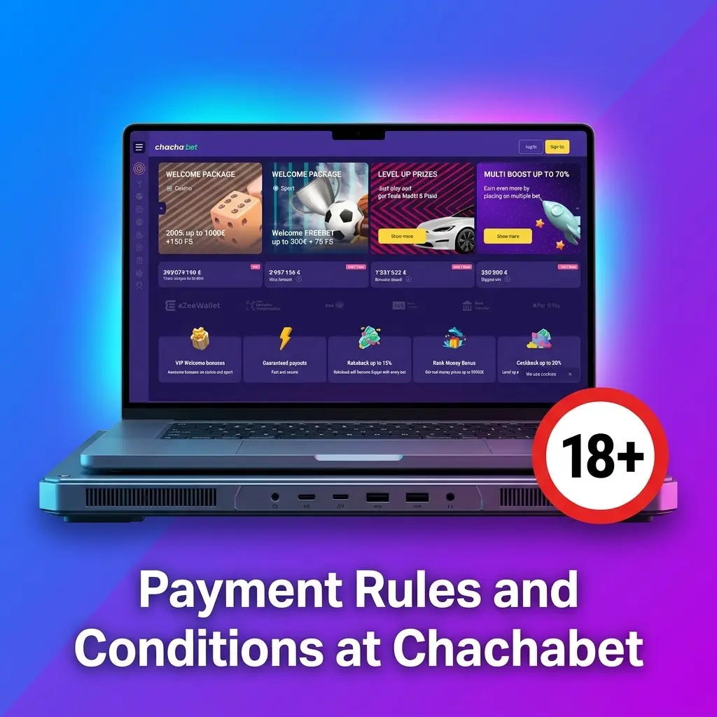 Chachabet payment rules covering identity verification, withdrawal conditions, bonus wagering, transaction limits, and EUR currency policy