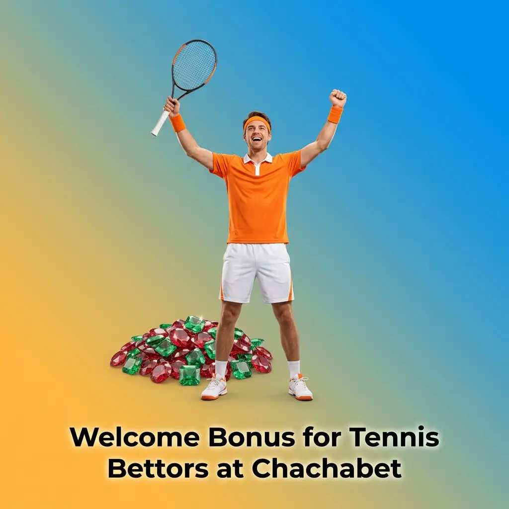 Chachabet welcome bonus for tennis bettors showing deposit match offer and sports betting balance details